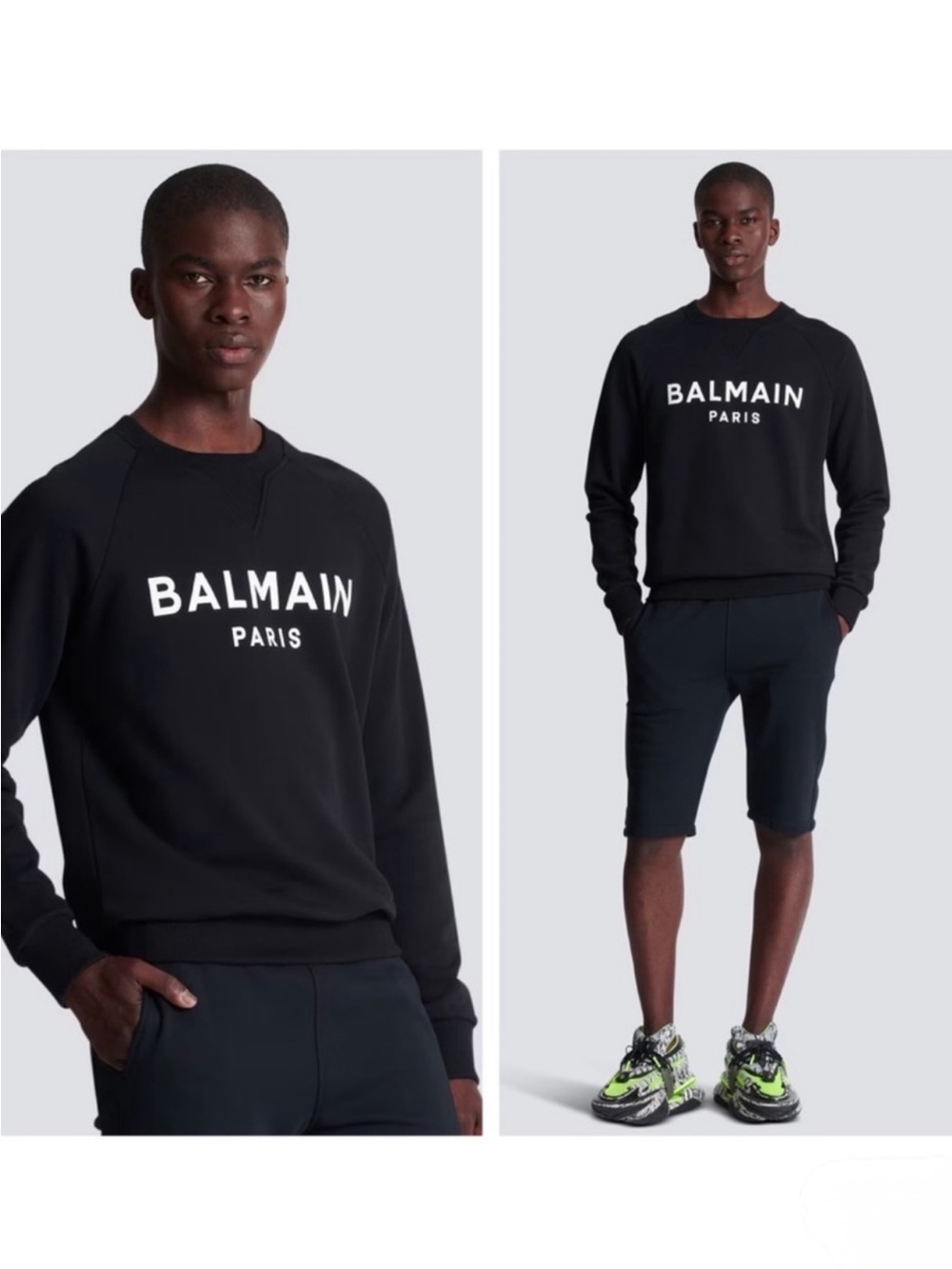 Balmain Paris classic logo crewneck sweatshirt. Size large.